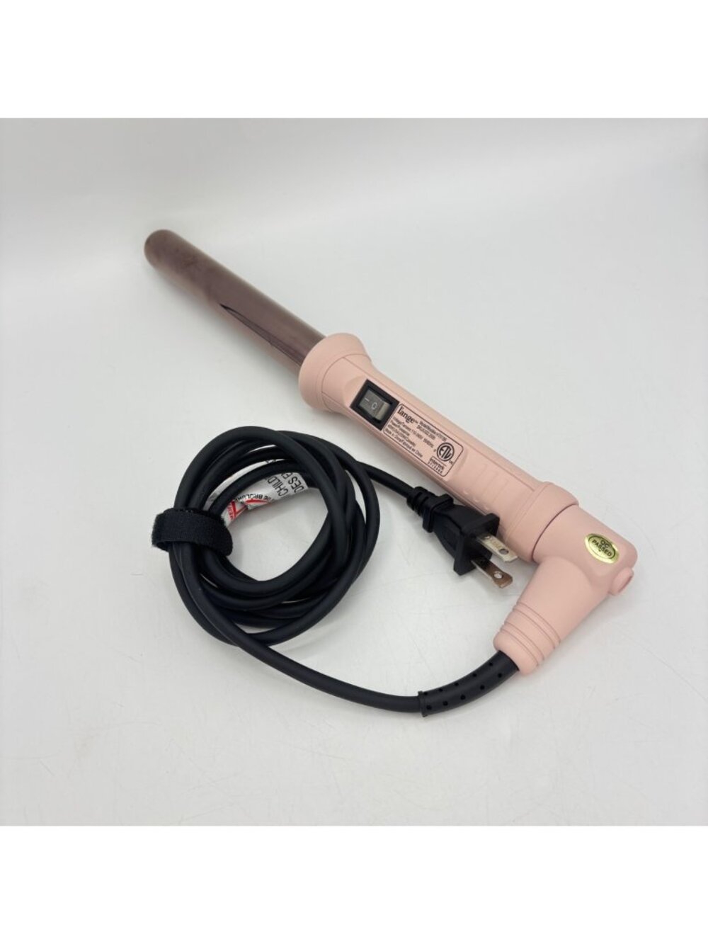 L'ange Hair Curling Wand HT015B Lange Curling Iron 1 Inch Titanium Pink
